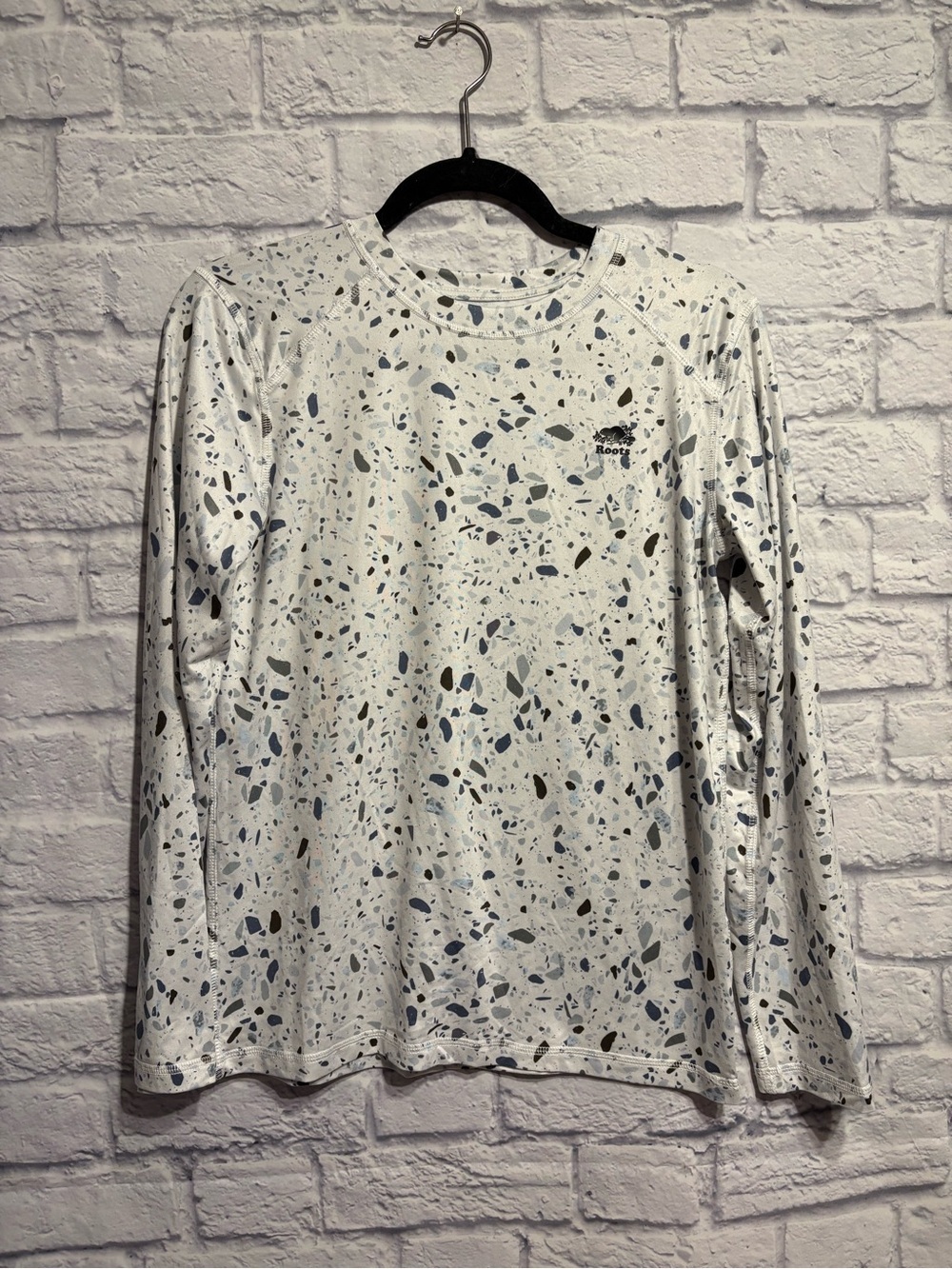 Roots Kids Light Speckle Print Long Sleeve Tee Size XXL